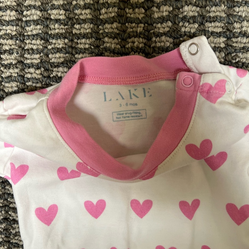 Pink Heart Baby Pajamas - Picture 2 of 2